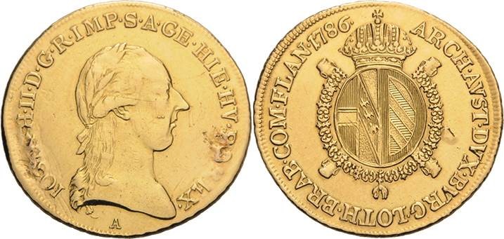 Habsburg
Josef II. 1764-1790 1/2 Souverain d'or 1786, A-Wien Für die Niederland...
