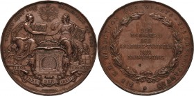 Kaiserreich Österreich
Franz Joseph I. 1848-1916 Bronzemedaille 1883 (Tautenhayn) Auf den Durchschlag des Arlbergtunnels, verliehen von der k.u.k Dir...