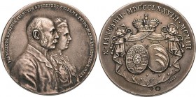Kaiserreich Österreich
Franz Joseph I. 1848-1916 Silbermedaille 1903 (Jauner) Auf die Silberne Hochzeit von Fanz Joseph, Fürst von Auersperg. Brustbi...