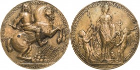 Medaillen
 Bronzegussmedaille 1910 (V. Oppenheimer) Dem großen Feldherrn und dem Gönner von Wissenschaft und Kunst. Prinz Eugen zu Pferd nach rechts ...