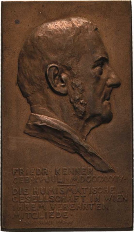 Medaillen
Wien Einseitige Bronzeplakette 1899 (R. Marschall) Auf den österreich...