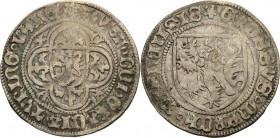 Sachsen, Haus Wettin, Groschenzeit
Markgraf Friedrich IV. mit Markgraf Wilhelm II. und Landgraf Friedrich 1412-1425 Schildgroschen o.J. (1412/1425), ...