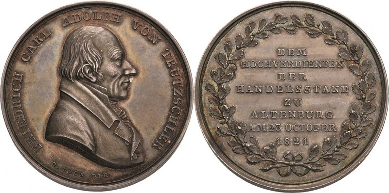 Altenburg
 Silbermedaille 1821 (C. Pfeuffer) 50-jähriges Dienstjubiläum des Jur...