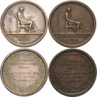 Bayern
Maximilian I. Joseph 1806-1825 Silbermedaille o.J. (J. Losch) Preismedaille der Bayerischen Akademie der Wissenschaften. Plato sitzend mit ein...