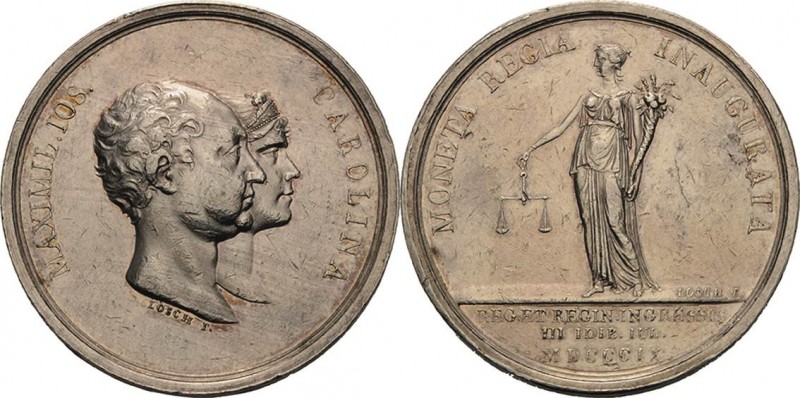 Bayern
Maximilian I. Joseph 1806-1825 Silbermedaille 1809 (J. Losch) Besichtigu...