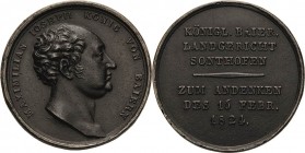 Bayern
Maximilian I. Joseph 1806-1825 Eisengußmedaille 1824 (Losch) Königlich Bayerisches Landgericht Sonthofen. Brustbild nach rechts / 6 Zeilen Sch...