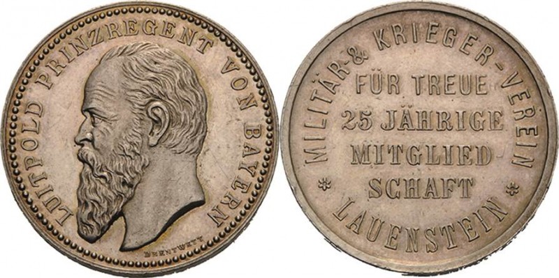 Bayern
Prinzregent Luitpold 1886-1912 Silbermedaille o.J. (Drentwett) Für treue...
