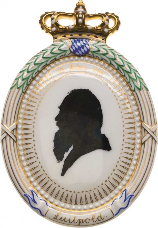 Bayern
Prinzregent Luitpold 1886-1912 Weiße Porzellanmedaille 1911 (Thomas) 90....