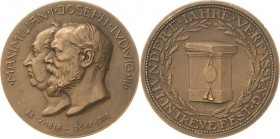 Bayern
Ludwig III. 1913-1918 Bronzemedaille 1918 (H. Schwegerle/M. Dasio) 100 Jahre Verfassung - offizielle Medaille, die an die Teilnehmer der Hofta...