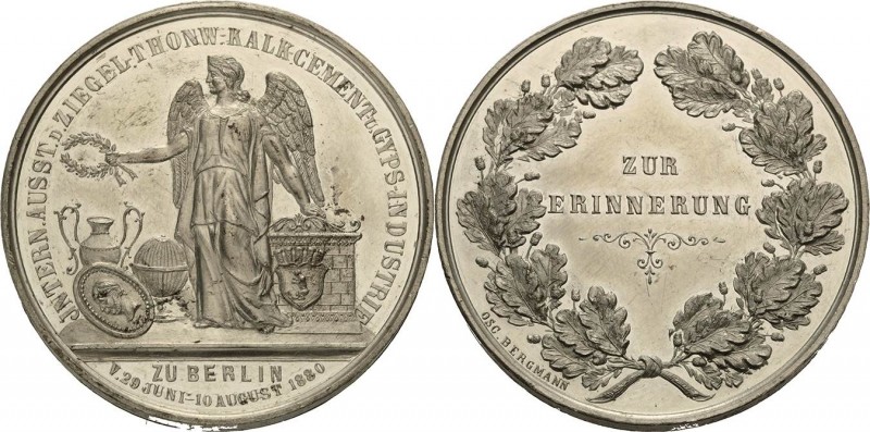 Berlin
 Zinnmedaille 1880 (Bergmann) Erinnerungsmedaille der Internationalen Au...