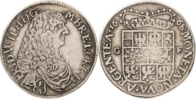 Brandenburg-Preußen
Friedrich Wilhelm, der große Kurfürst 1640-1688 1/3 Taler 1...