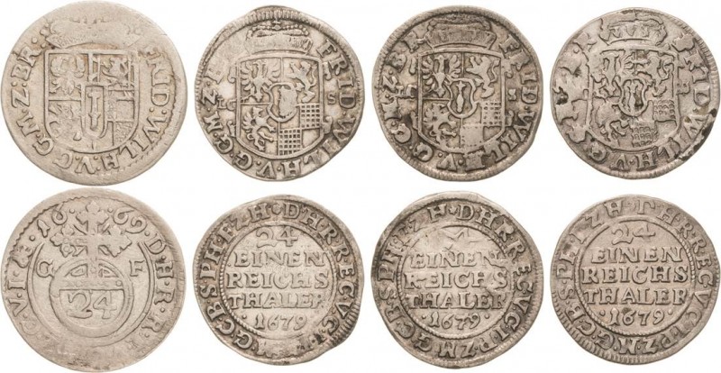 Brandenburg-Preußen
Friedrich Wilhelm, der große Kurfürst 1640-1688 1/24 Taler ...