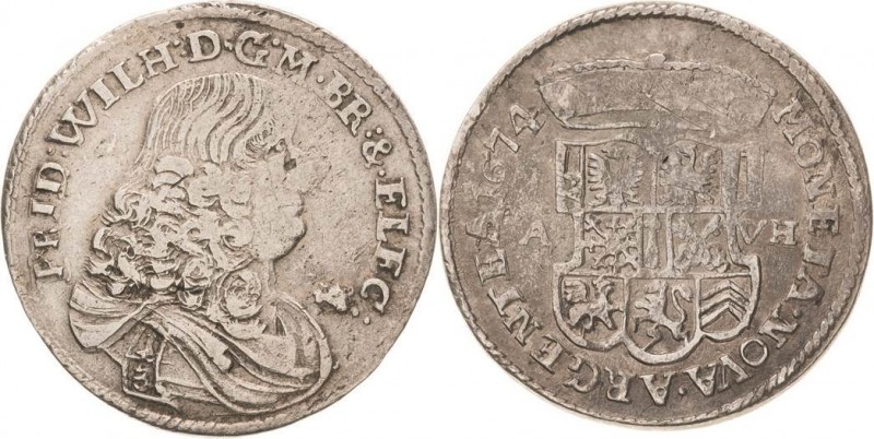 Brandenburg-Preußen
Friedrich Wilhelm, der große Kurfürst 1640-1688 1/3 Taler 1...