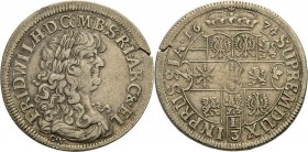 Brandenburg-Preußen
Friedrich Wilhelm, der große Kurfürst 1640-1688 1/3 Taler 1674, CV-Königsberg v. Schrötter 703 Neumann 11.63 c Selten. Kl. Schröt...