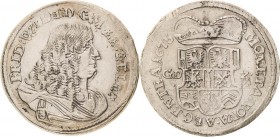 Brandenburg-Preußen
Friedrich Wilhelm, der große Kurfürst 1640-1688 1/3 Taler 1675, GDZ-Minden v. Schrötter 799 Neumann 11.63 g Kl. Randfehler, vorzü...