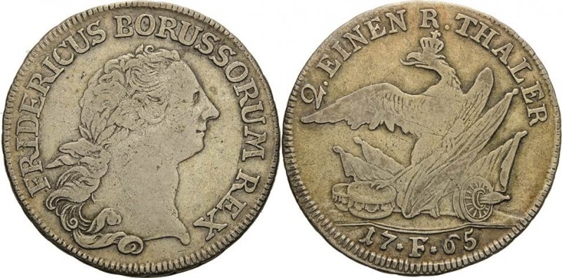 Brandenburg-Preußen
Friedrich II., der Große 1740-1786 1/2 Taler 1765, F-Magdeb...