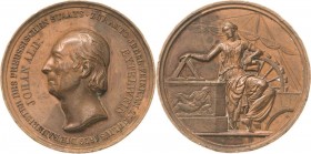 Brandenburg-Preußen
Friedrich Wilhelm III. 1797-1840 Bronzemedaille 1829 (Brandt) Amtsjubiläum des Baumeisters Johann Albert Eytelwein. Kopf nach lin...