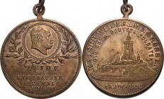Brandenburg-Preußen
Wilhelm I. 1861-1888 Bronzemedaille 1896 (unsigniert) Kaiser Wilhelm-Denkmal auf dem Kyffhäuser. Porträtmedaillon Kaiser Wilhelms...