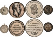 Brandenburg-Preußen
Friedrich III. 1888 Silbermedaille 1887 (E. Weigand/P. Telge) Deutschlands Gebet um den Kronprinzen. Brustbild nach rechts / 4 Ze...
