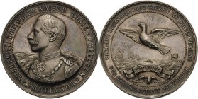 Brandenburg-Preußen
Wilhelm II. 1888-1918 Silbermedaille o.J. (unsigniert) Prämie des Verbands Deutscher Brieftauben Liebhaber Vereine - Für hervorra...