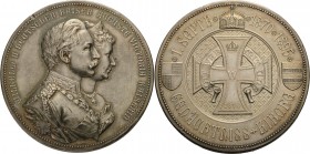 Brandenburg-Preußen
Wilhelm II. 1888-1918 Silbermedaille 1895 (G. Loos) Einweihung der Kaiser-Wilhelm-Gedächtniskirche. Brustbilder Wilhelms II. und ...