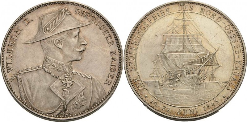 Brandenburg-Preußen
Wilhelm II. 1888-1918 Silbermedaille 1895 (Lauer) Eröffnung...