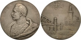 Brandenburg-Preußen
Wilhelm II. 1888-1918 Silbermedaille 1899 (Mayer) Einweihung des Hafens in Dortmund. Brustbild des Kaisers nach links / Preußisch...