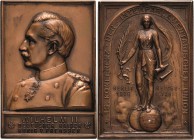 Brandenburg-Preußen
Wilhelm II. 1888-1918 Bronzeplakette 1908 (R. Otto) 15. Konferenz der interparlamentarischen Union im Berliner Reichstag. Brustbi...
