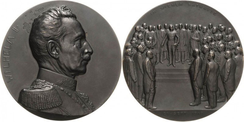 Brandenburg-Preußen
Wilhelm II. 1888-1918 Bronzegussmedaille 1910 (R. Marschall...