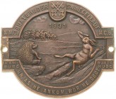 Buxtehude
 Einseitige Bronzeplakette 1931 (M. Fleck & Sohn, Hamburg) Buxtehuder Swinegellauf. Der Hase und der Igel in der Landschaft, darüber Stadtw...