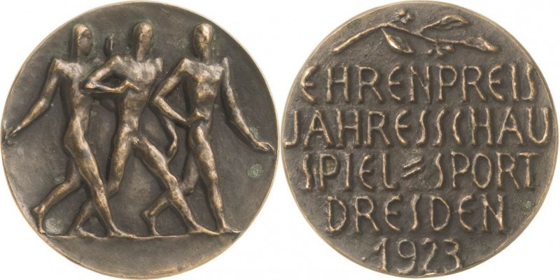 Dresden
 Bronzegussmedaille 1923 (Karl Albicker) Ehrenpreis der Jahresschau Spi...