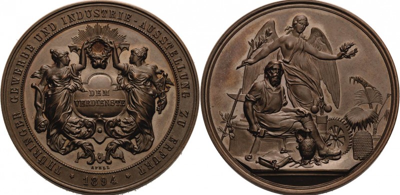 Erfurt-Stadt
 Bronzemedaille 1894 (Apell) Prämie der Thüringer Gewerbe und Indu...