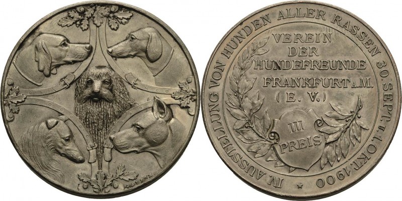 Frankfurt am Main
 Versilberte Bronzemedaille 1900 (Jörgum & Trefz) Preismedail...