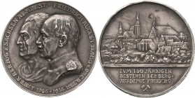 Freiberg
 Silbermedaille 1916 (F. Hörnlein) 150-jähriges Bestehen der Bergakademie Freiberg. Brustbilder des Prinzregenten Xaver und des Königs Fried...