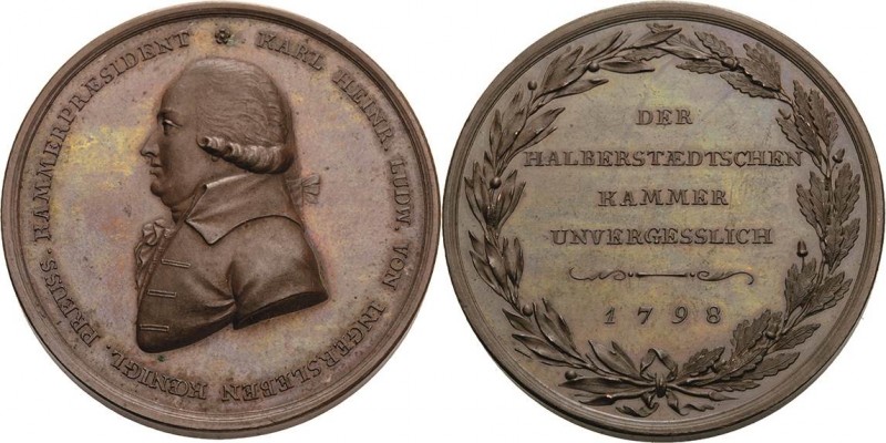 Halberstadt-Stadt
 Bronzemedaille 1798 (Loos) Karl Heinrich Ludwig von Ingersle...