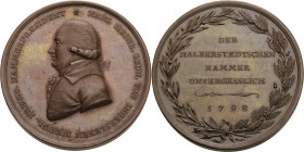 Halberstadt-Stadt
 Bronzemedaille 1798 (Loos) Karl Heinrich Ludwig von Ingersleben - Präsidenten der Kriegs- und Domänenkammer. Uniformiertes Brustbi...