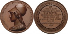 Hannover
 Bronzemedaille 1867 (Brehmer) 25-jähriges Jubiläum des Künstlervereins. Brustbild der Pallas Athene nach links / 10 Zeilen Schrift. 41,5 mm...