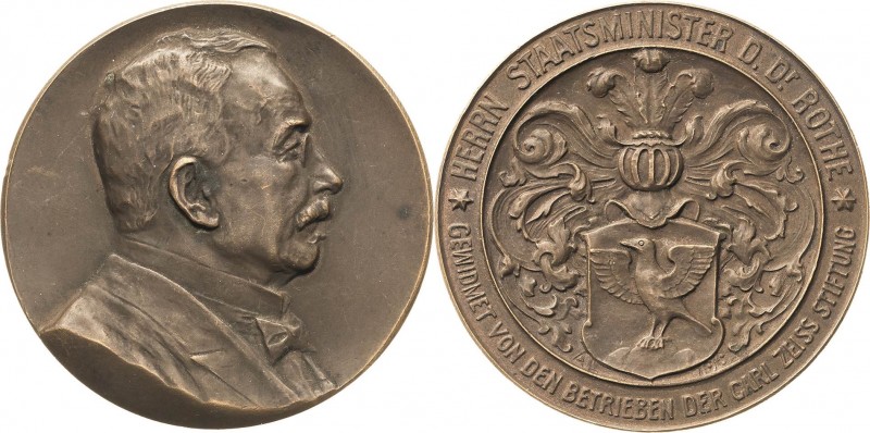 Jena
 Bronzemedaille 1915 (A. Lehnert) Auf den Staatsminister Dr. Rothe, gewidm...