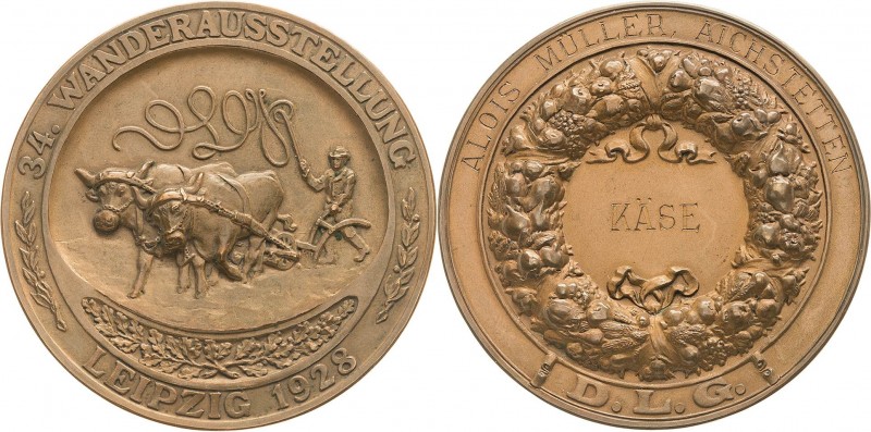 Leipzig
 Bronzemedaille 1928. Deutsche Lebensmittelgesellschaft. Wanderausstell...