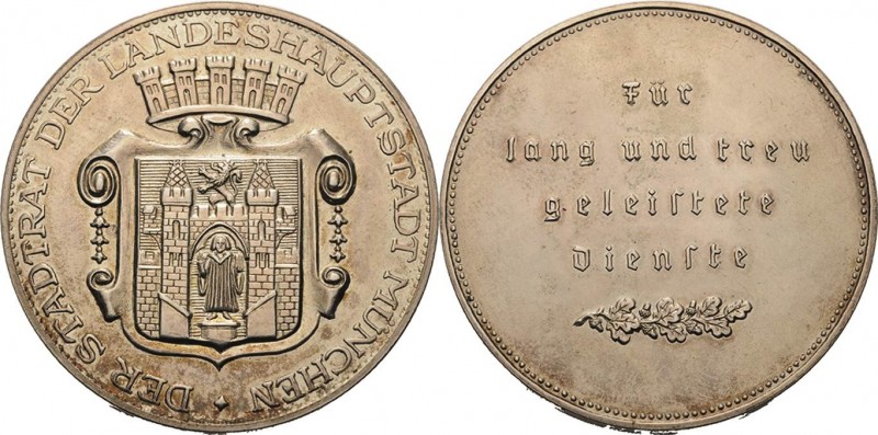 München
 Versilberte Bronzemedaille o.J. (unsigniert) Auszeichnung für lang und...