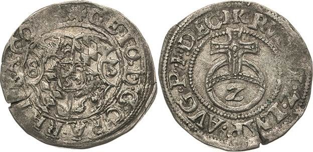 Pfalz-Veldenz
Georg Johann 1544-1592 2 Kreuzer 1583, Veldenz Noss 77a Sehr schö...