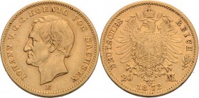 Sachsen
Johann 1854-1873 20 Mark 1872 E Jaeger 258 Sehr schön