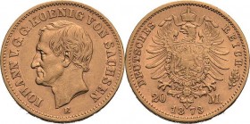 Sachsen
Johann 1854-1873 20 Mark 1873 E Jaeger 259 Sehr schön