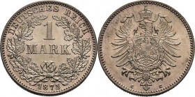 Kleinmünzen
 1 Mark 1875 C Jaeger 9 Prachtvolles Exemplar. Prägefrisch