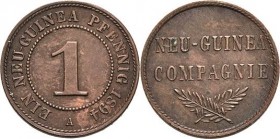 Deutsch-Neuguinea
 1 Neu-Guinea Pfennig 1894 A Jaeger 701 Fast vorzüglich