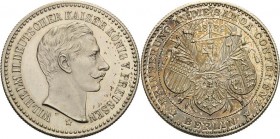 Medaillen
 Silbermedaille in 2-Mark Größe 1889 (unsigniert) Samoa-Konferenz in Berlin. Kopf nach rechts / Die 3 Wappen der beteiligten Staaten (Großb...