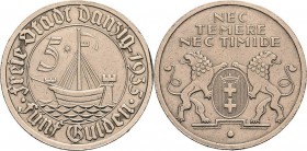 Ausgaben des Freistaates
 5 Gulden 1935. Jaeger D 19 Sehr schön