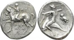 CALABRIA. Tarentum. Nomos (Circa 272-240 BC). Sy- and Lykinos, magistrates.