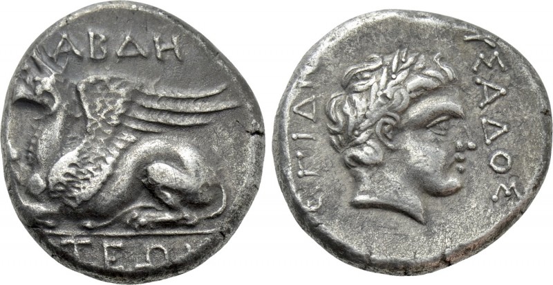 THRACE. Abdera. Tetradrachm (Circa 336-311 BC). Dionysados, magistrate. 

Obv:...