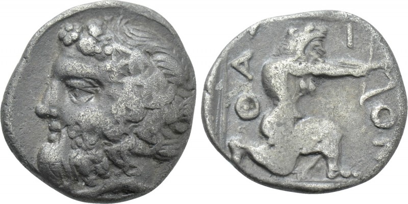 THRACE. Thasos. Drachm (Circa 404-355 BC). 

Obv: Head of Dionysos left, weari...